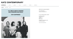 Desktop Screenshot of katzcontemporary.com